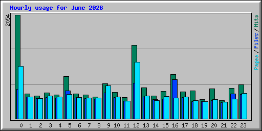 Hourly usage for June 2026